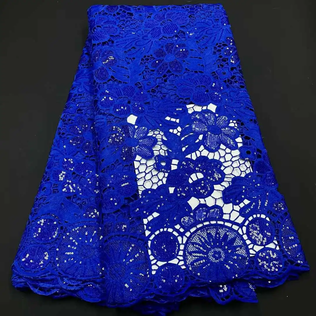 

African Lace Fabric 2022 High Quality Nigerian Lace Fabric Guipure Cord Lace French Net Lace For Wedding QXR1-29