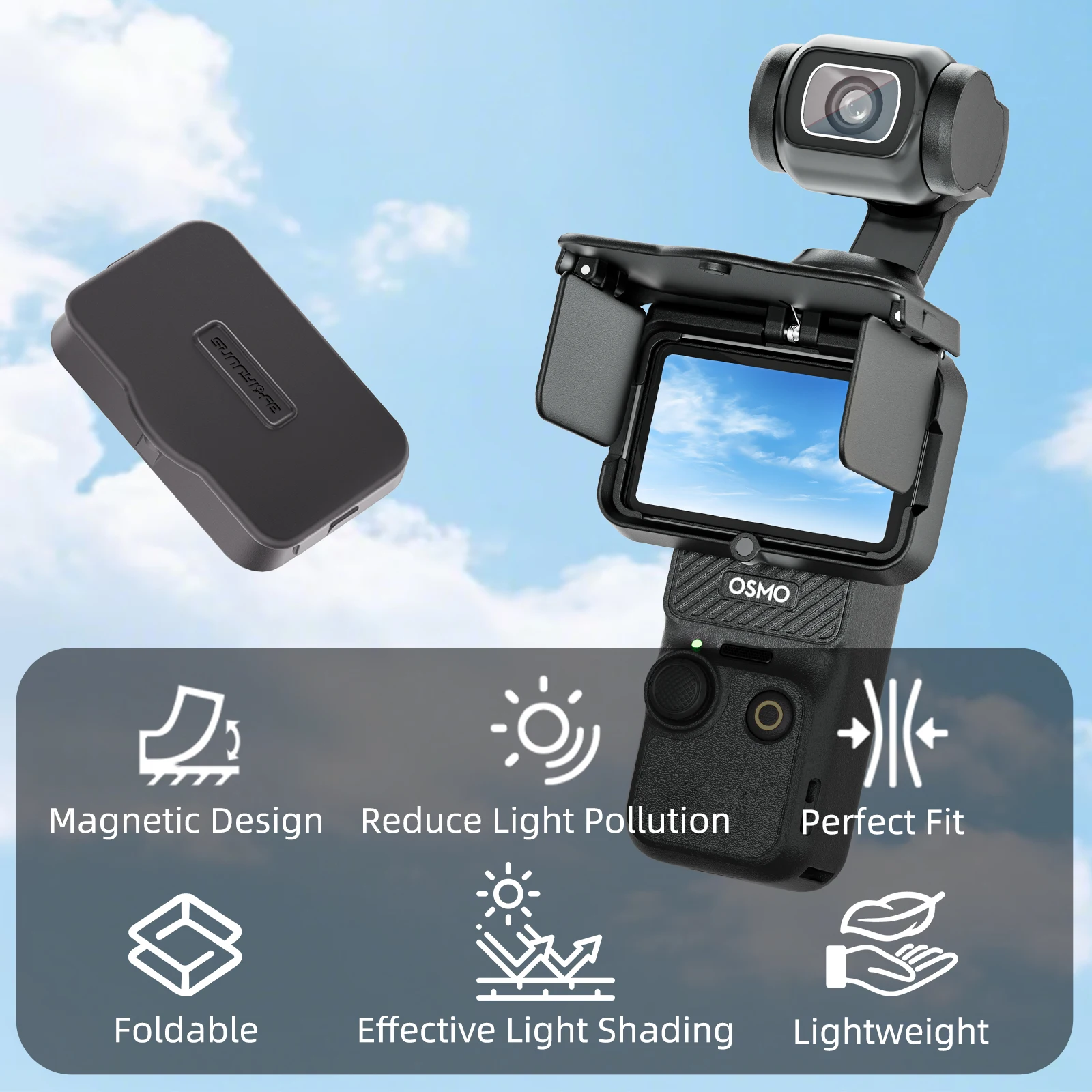 Фото Защитный чехол-козырек от солнца для экрана камеры DJI Osmo Pocket 4P/4/3, аксессуар для блокировки света №1