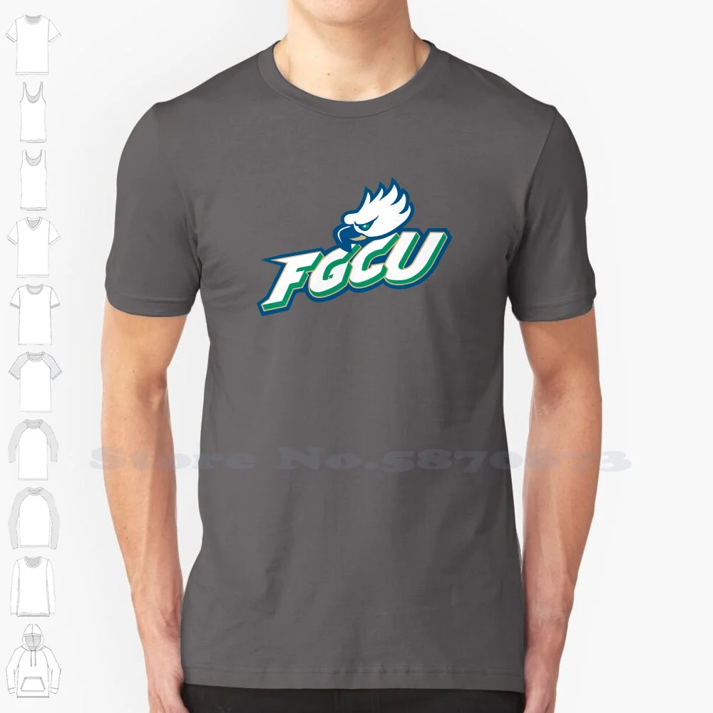 

Florida Gulf Coast Eagles Logo Casual Streetwear Print Logo T-shirt Graphic 100% Cotton Tee