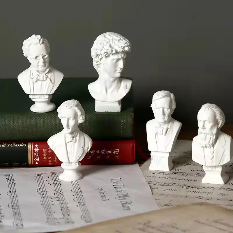 

Home Resin Bust Art Sculpture Mini David Venus Athena Sona Plaster Statue Craft Art Material Home Decoration Wall