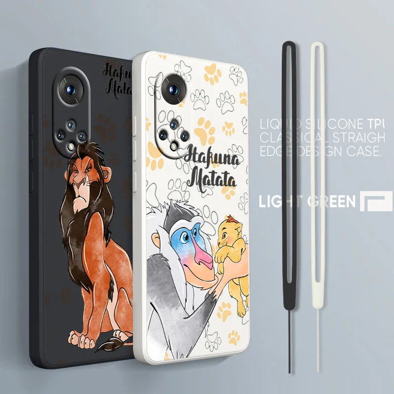 

Simba Disney Lion King For Honor X7 X8 60 50 30 20 X20 10X Pro Plus Lite Liquid Rope Silicone Candy Cover Phone Case