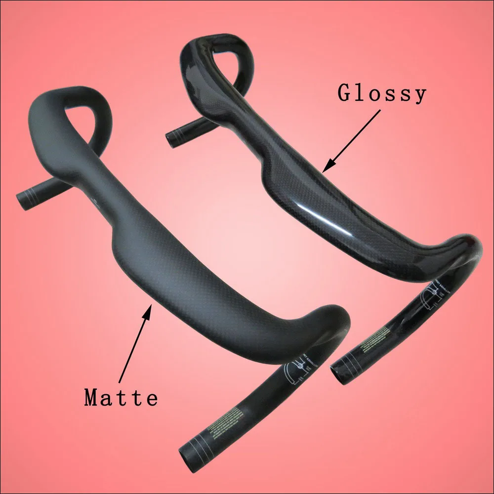 Сверхлегкий велосипедный руль из углеродного волокна 3K изогнутые ручки для