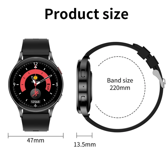1.6 HD Large Full Touch Screen Bluetooth Call Steel Strip Smart Watch Man Woman Sports Fitness  IP68 Waterproof Smartwatch Adult 6