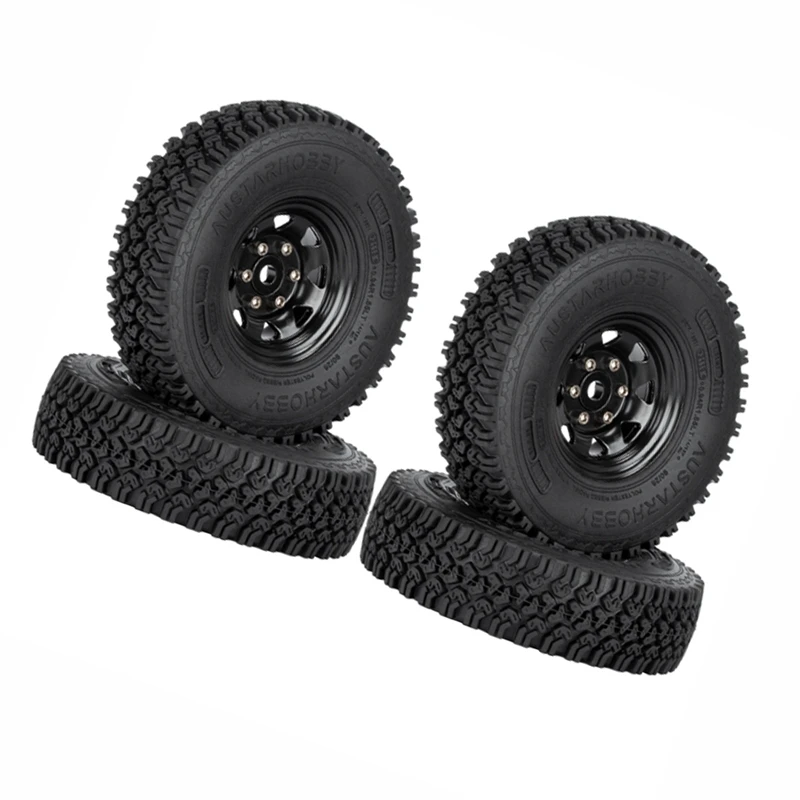 

4PCS 1.55 Metal Beadlock Wheel Rim Tire Set For 1/10 RC Crawler Car Axial Yeti Jr RC4WD D90 TF2 Tamiya CC01 LC70 MST