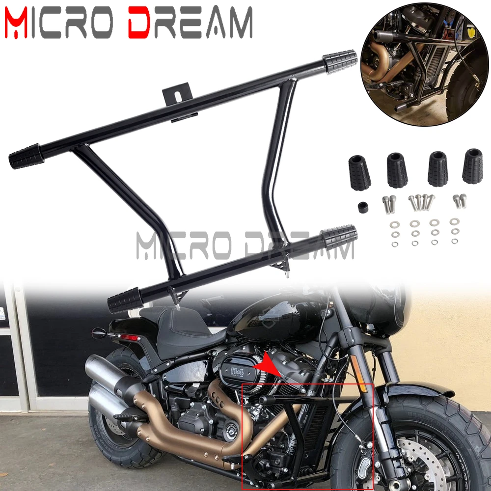 Передняя высокоступенчатая 2-ступенчатая дуга черная для Harley Softail Street Bob Standard Low