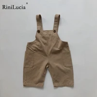 rinilucia baby boy solid cotton overalls child bib pants infant jumpsuit childrens clothing kids overalls autumn girls outfits