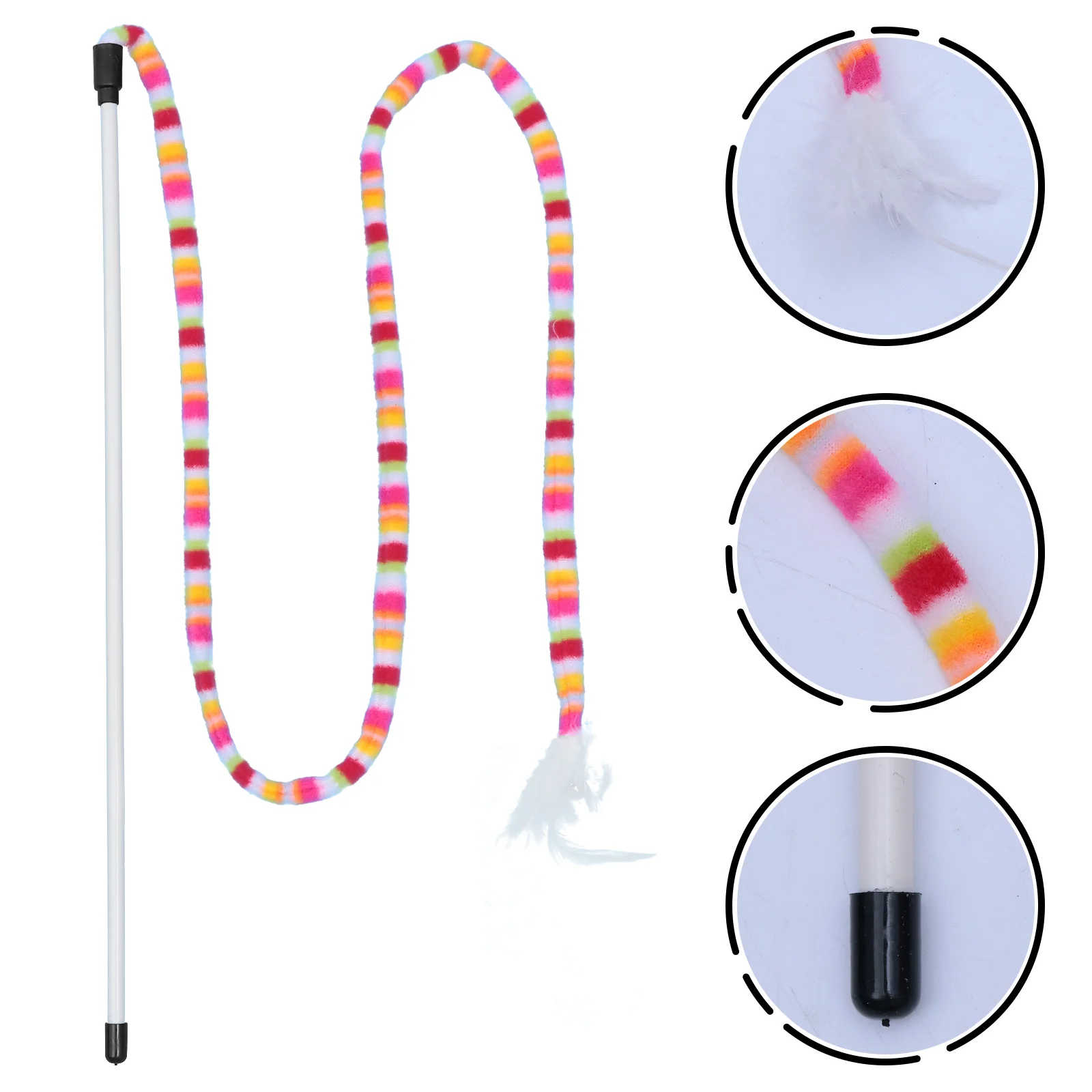 

Cat Wand Teaser Toy Toys Snake Exerciser Pet Teasing Chasing Play Rod Training Kitten Wiggling Interactive Exercise Stick Catnip