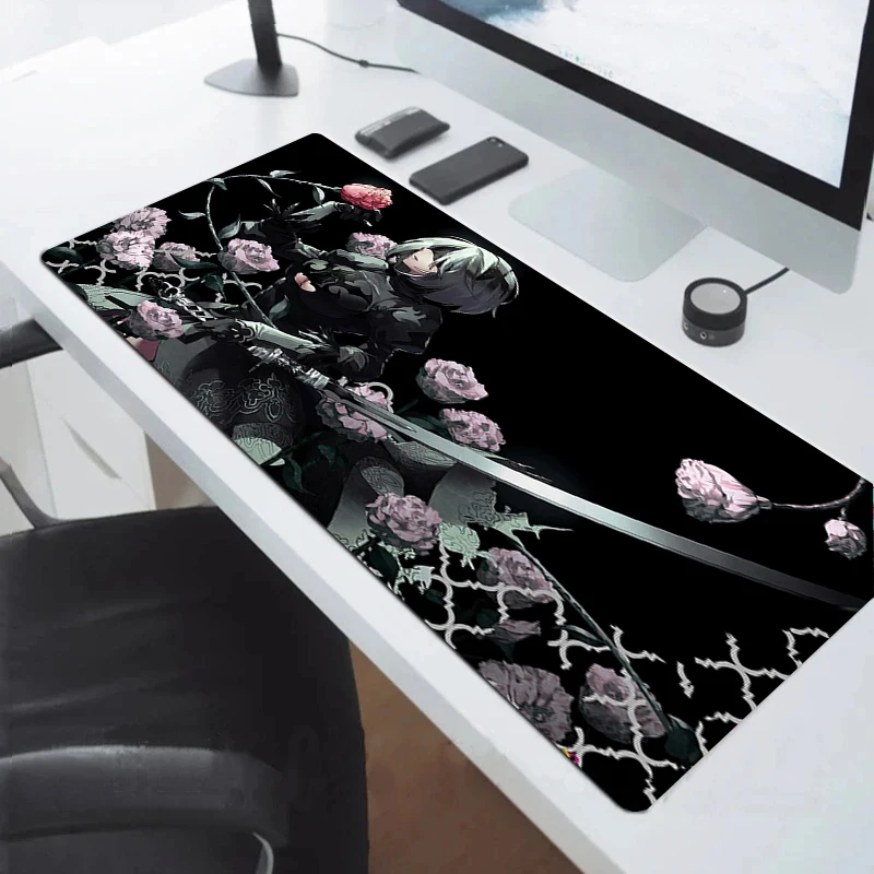 

Nier Mousepad Gamer Accessories Xxl Mouse Pad Gaming Desk Protector Computer Desks Keyboard Mats Pc Mat Extended Mause Pads Mice