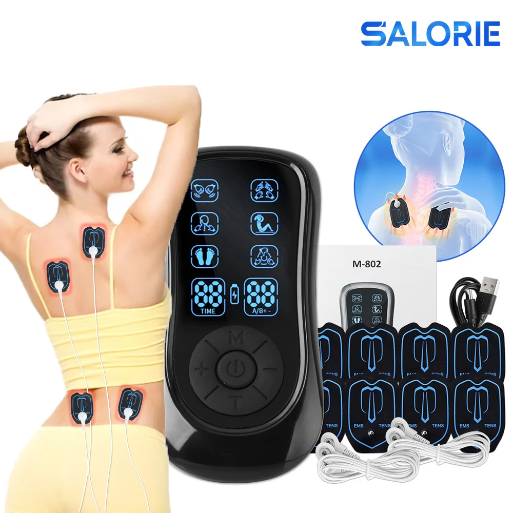 

Portable Tens Electrodes Ems Muscle Stimulator Electro Shock Physiotherapy Apparatus Body Massager Relaxing Massage Pain Relief