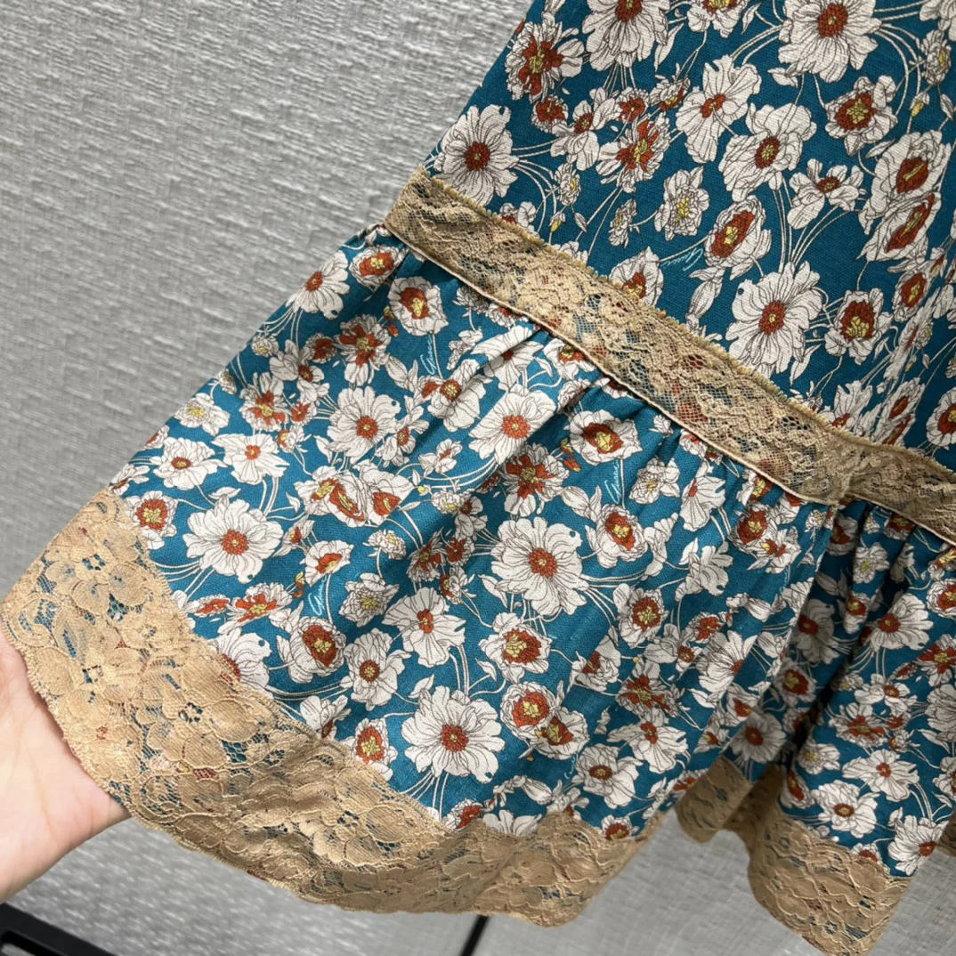 Женская кружевная юбка роскошная в праздничном стиле с французским