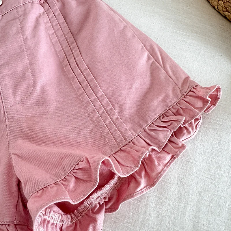 Летние шорты для девочек новинка 2024 детские корейские версии универсальные