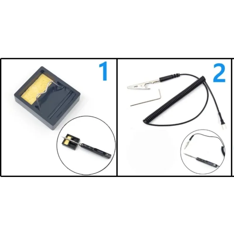 Фото Паяльник электрический MINIWARE TS101 65W Mini USB с регулировкой температуры, цифровая паяльная станция, наконечники B2 BC2 TS-I, обновленная версия TS100 №4