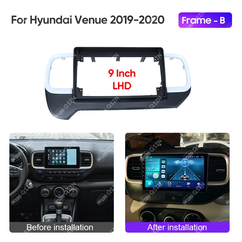 Рамка автомобильного радио QSZN для HYUNDAI VENUE 2019-2020 стерео панель Android-радио