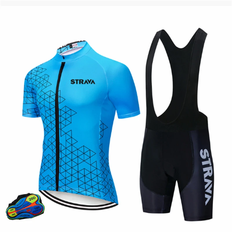

STRAVA 20DMens Cycling Clothing Short Bike Jersey Mens Cycling Clothing Pro Team Breathable Team Racing Sport Bicycle Jersey