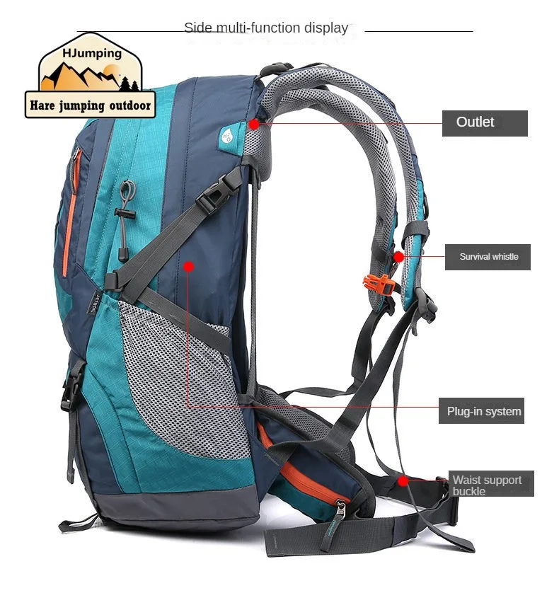 50L Climbing Bags  HJumping Outdoor Camping  Hiking Running  Backpack Portable Travel  Multifunctional Storage Set