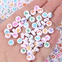 100200300500pcs goldsilver color letters acrylic beads for jewelry marking roundcube loose beads for handmade diy bracelet