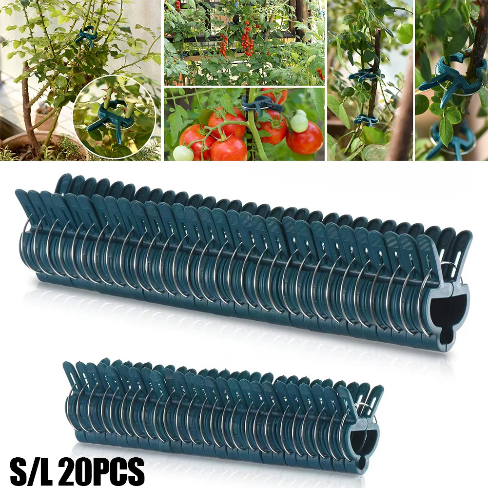 

20Pcs Reusable Plant Wall Clips Plastic Gardening Accessories For Supporting Stems Of Flower Vine Vegetables Tomatoes Climbing