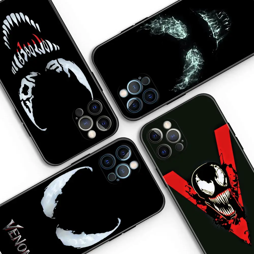 Чехол для телефона с рисунком из комиксов Marvel Веном Человек-паук Горохов iPhone 11 12 13