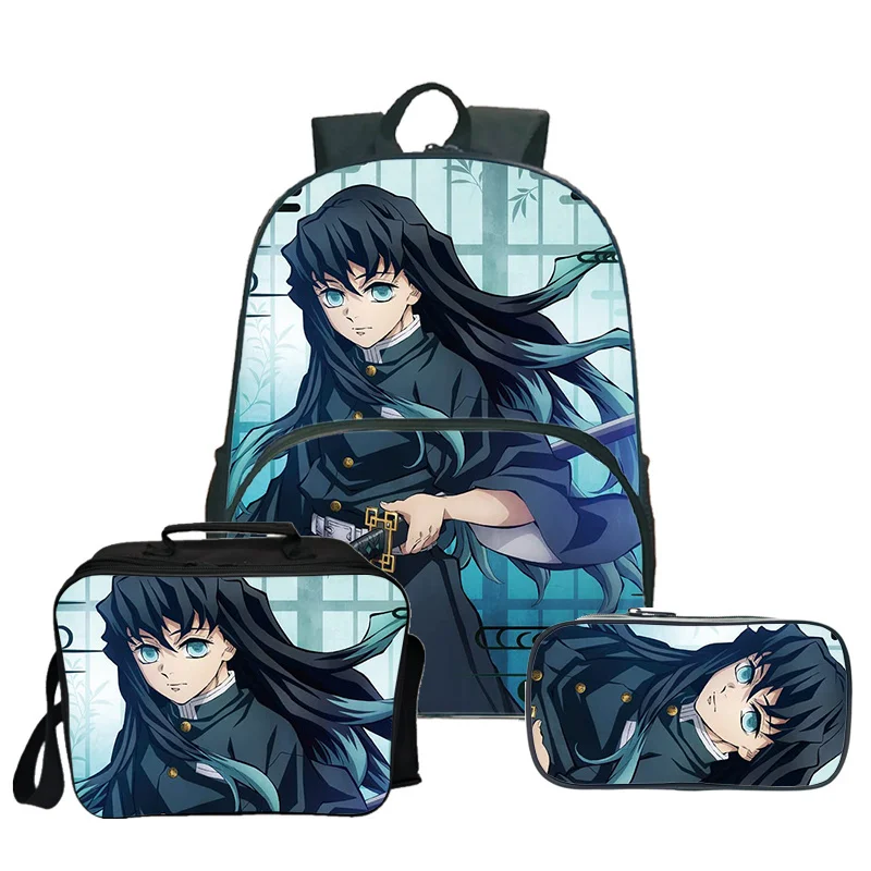 

Anime Demon Slayer Teenager Backpacks Boys Girls School Backpack Bags Anime Muichiro Tokito Bookbag Travel Bags Laptop Bagpacks