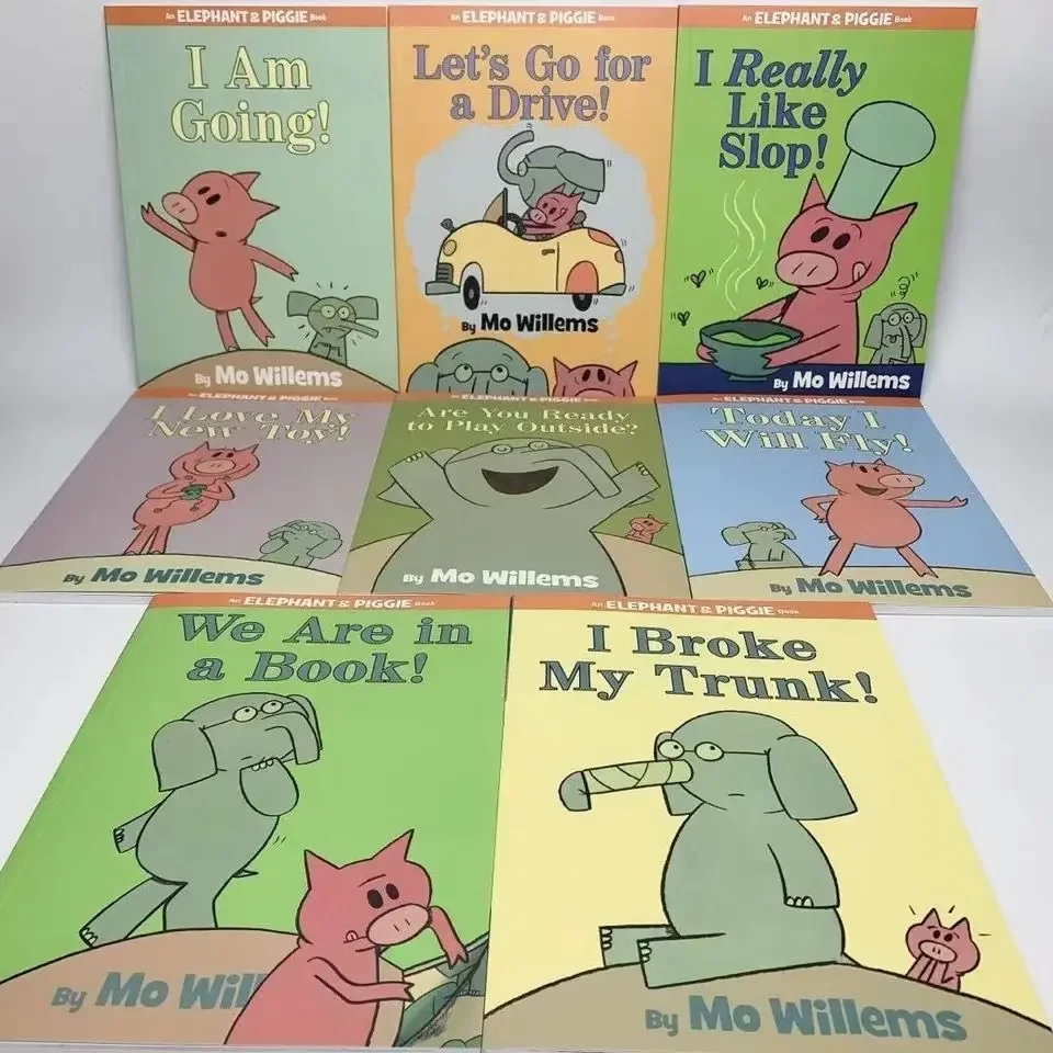Случайные 10 книг Kawaii An Elephant and Piggies Book Интересная история Детская картинка Книги