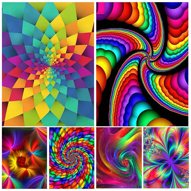 

Алмазная живопись 5D «сделай сам», полное сверло, Геометрическая абстрактная фотография, инкрустированная вручную, вышивка, домашний декор, ...