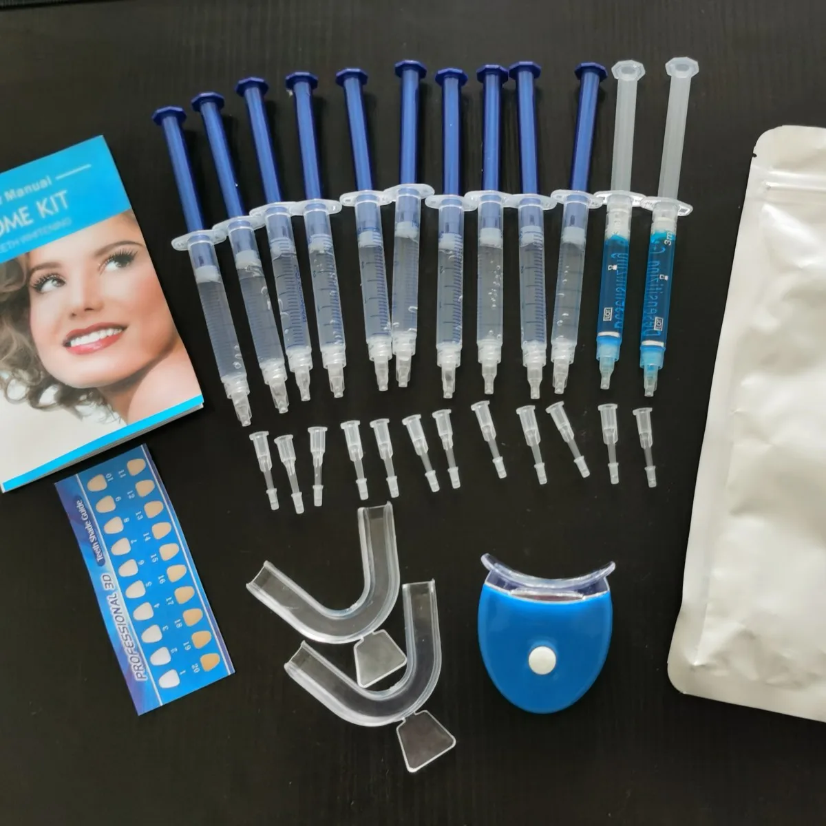 

Oral Home Use Teeth Whitening Kit Oral gels Tooth Whitener Bleaching White With 44% Peroxide gels drop ship whitening teeth kit