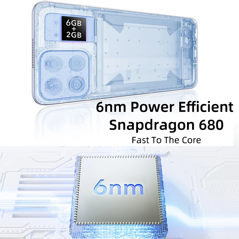 Смартфон HONOR X8 с глобальной прошивкой 6 ГБ 128 экран 7 дюйма тонкий корпус 45 мм Snapdragon