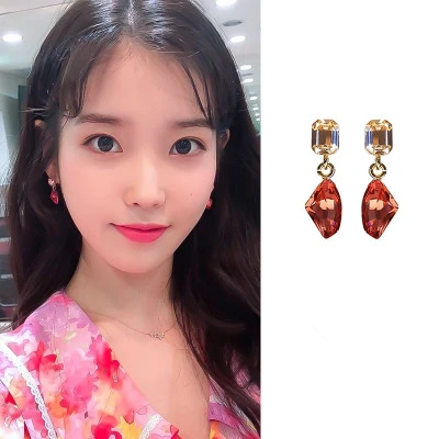 

2022 fashion new Retro Red Earrings Korean elegant high quality Earrings