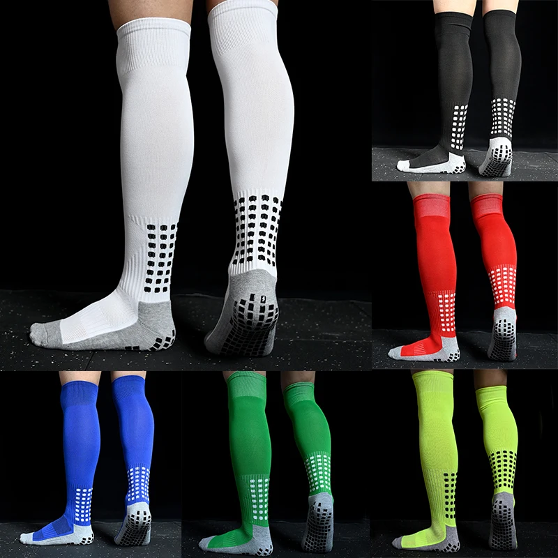 Купи Long Football Socks and knee Men Women Soccer Socks Long Sports Silicone Anti Slip Grip за 47 рублей в магазине AliExpress