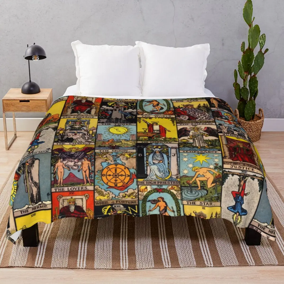 The Major Arcana Of Tarot Blankets Fleece Plush Decoration Soft Throw Blanket for Bed Home Couch Travel Office