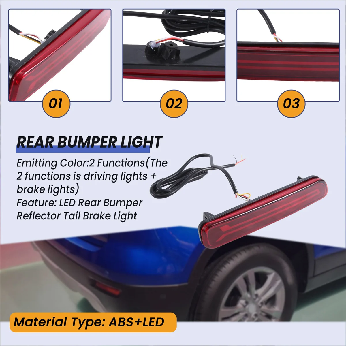 Автомобильный задний тормозной бампер отражатель задняя противотуманная модель