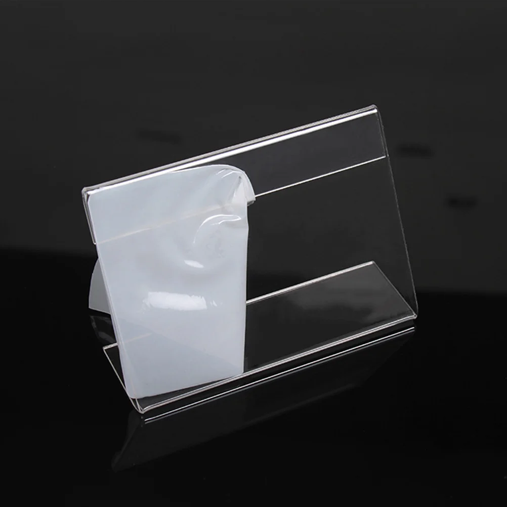 Holder Display Stand Sign Clip Acrylic Stands Paper Photol Name Table Mini Numbermemo Home Organizer Desk Clamps Small Shape