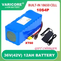 36v 12ah 18650 li ion battery pack 10s4p high power xt60 plug balance car motorcycle electric bicycle scooter bms 42v charger