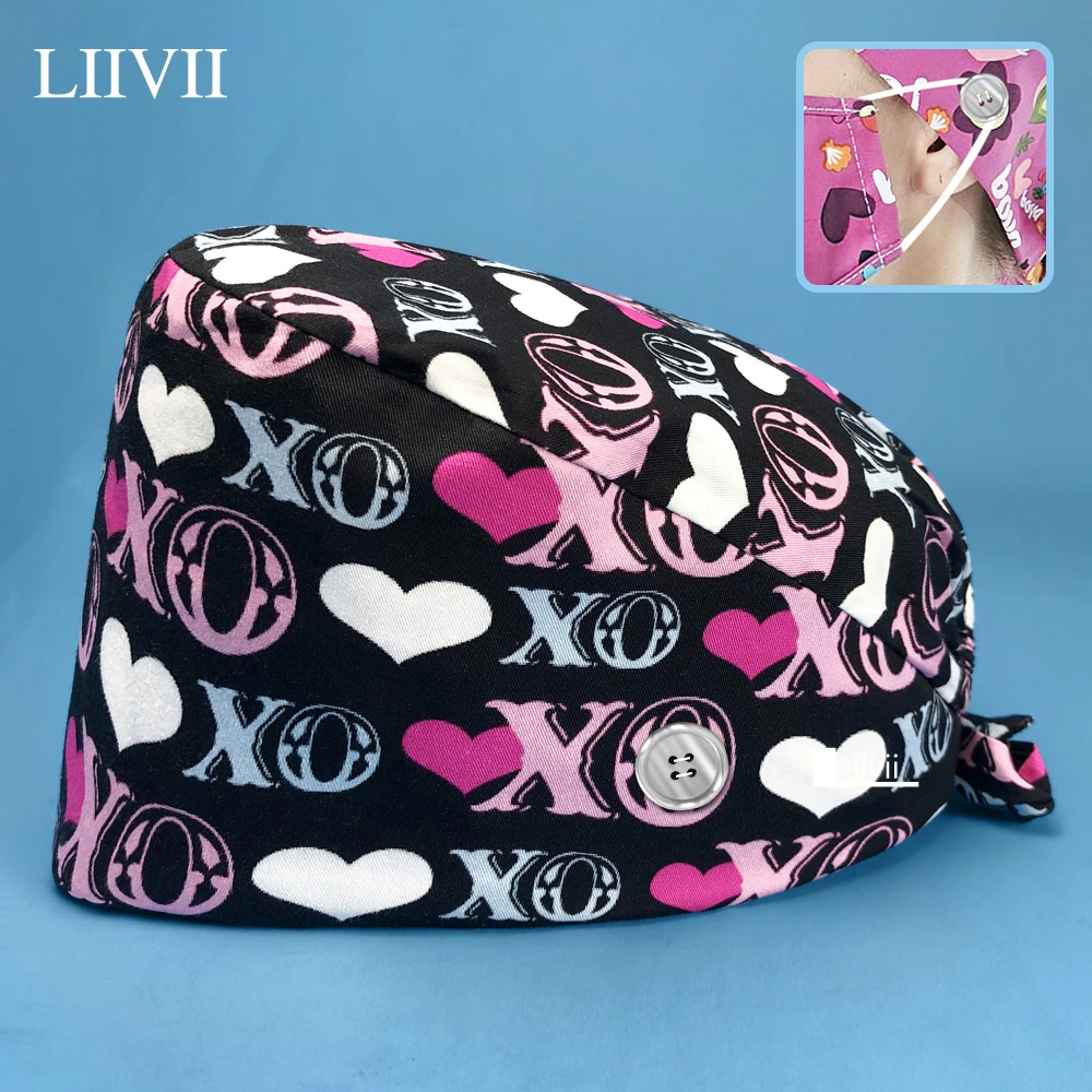 

Medical Scrub Hat High Quality Hospital Doctor Operation Cap Nursing Hats Anime Dental Surgery Hat Lab Working Cap Dentist Caps