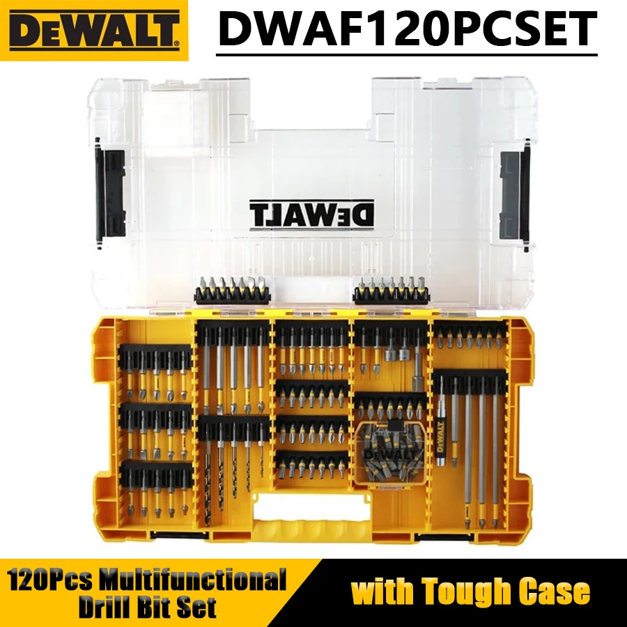 DEWALT DWAF120PCSET 120 шт. набор многофункциональных сверл для металла и дерева ударных