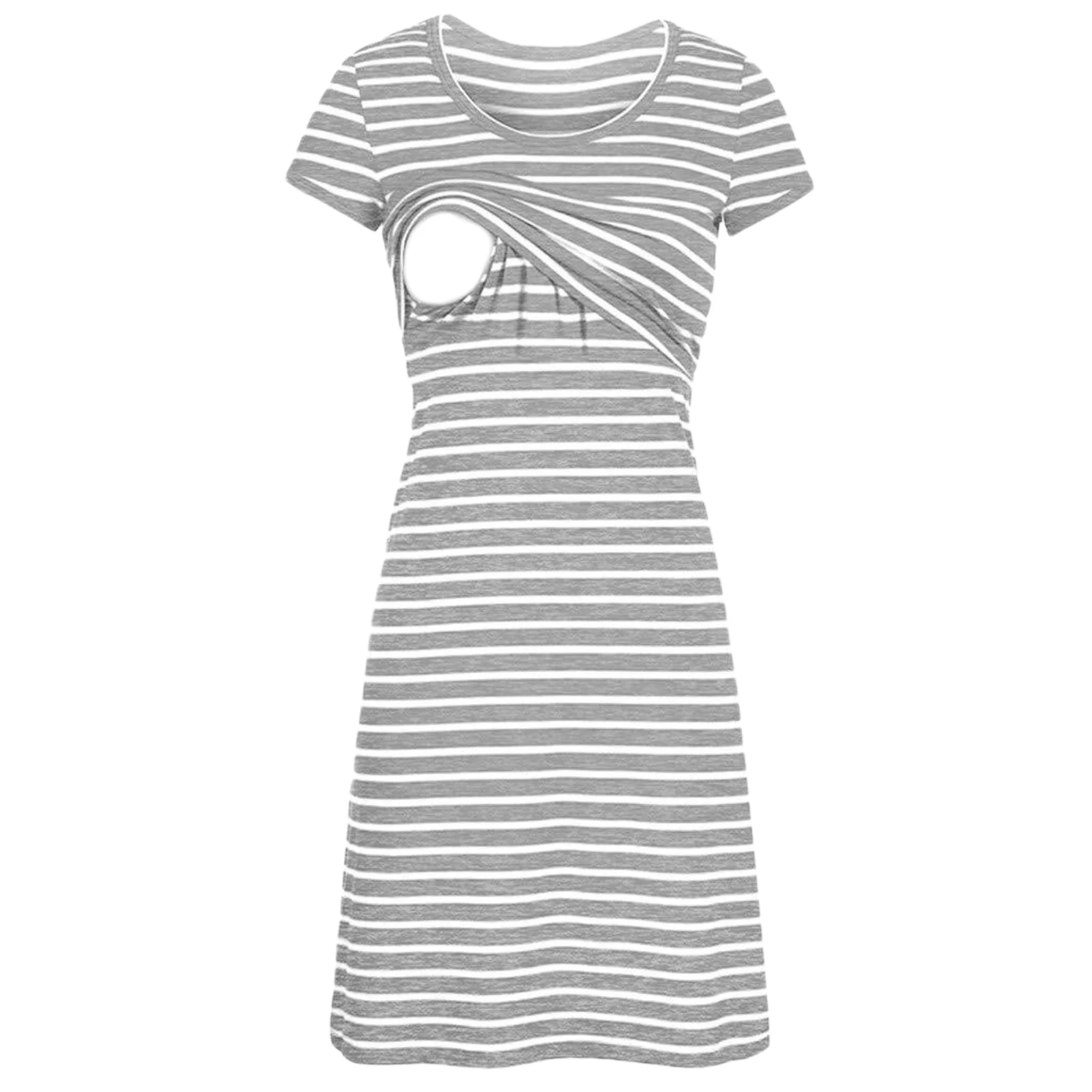 Summer Maxi Dress Women Maternity Dress Casual Style Horizontal Striped Sexy Tunic Midi Dress Sleeveless Simple Daily Outfit 4