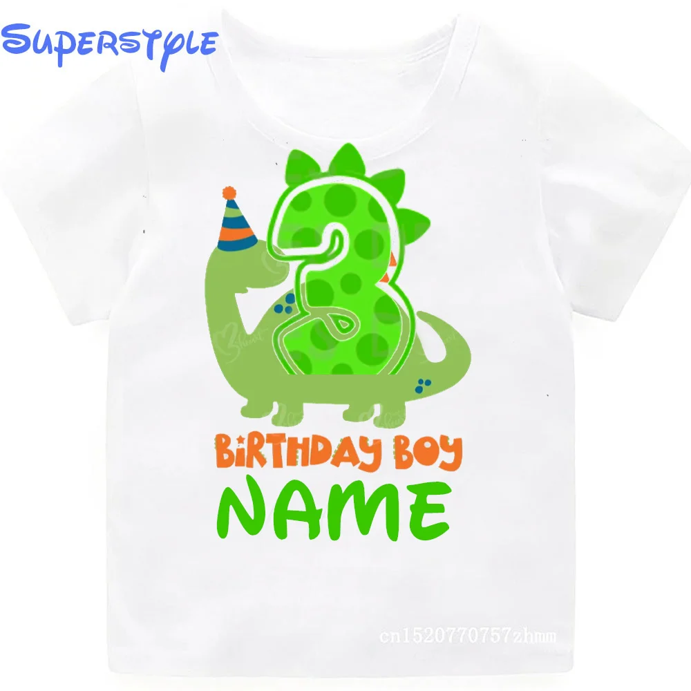 Рубашка в виде динозавра для мальчиков и девочек на 1-й день рождения 2-й 3-й 5-й 6-й