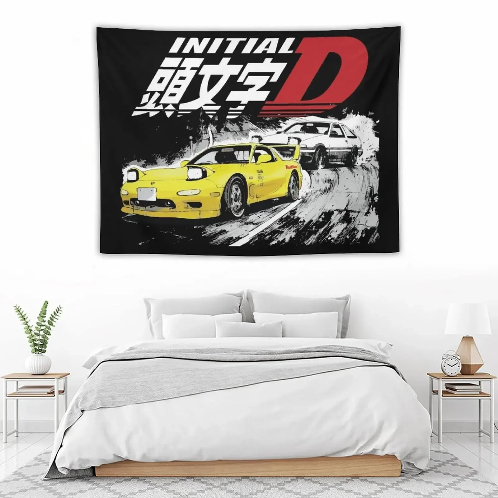 Начальный D FD RX7 этап 1 Дрифтинг-Keisuke Takahashi's RedSuns vs takumi 86 гобелен Декор домашние