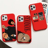 huey freeman the boondocks phone case for iphone 13 12 11 pro max mini xs 8 7 6 6s plus x se 2020 xr red cover