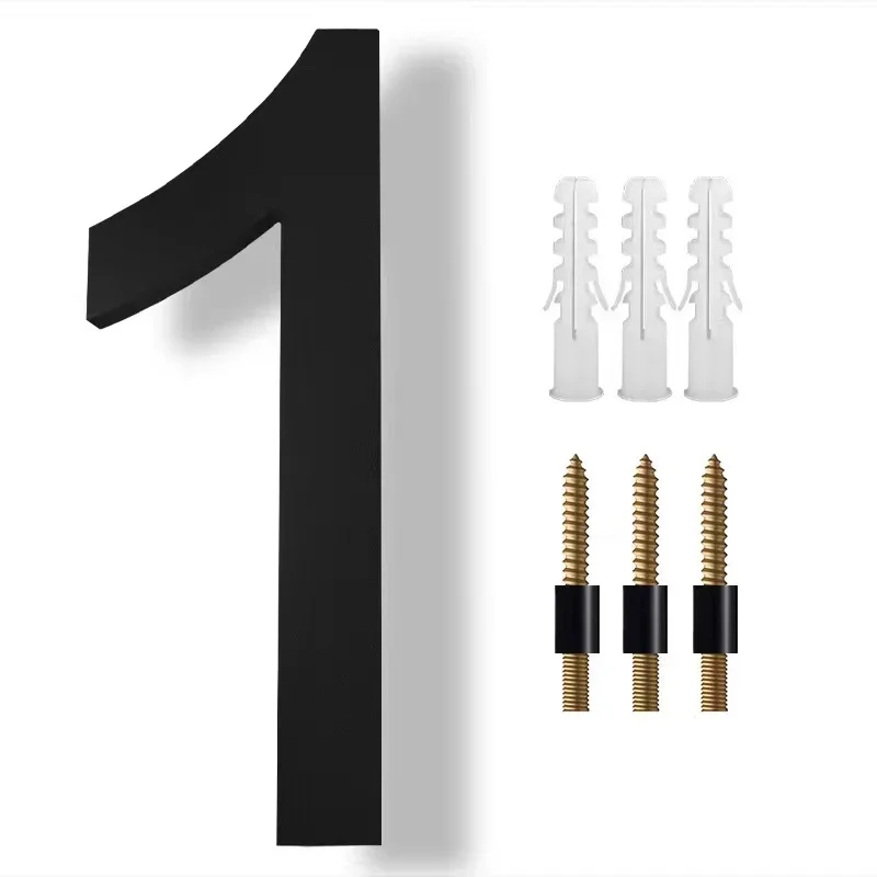 

Плавающие номера дома из акрила 20 см, черные