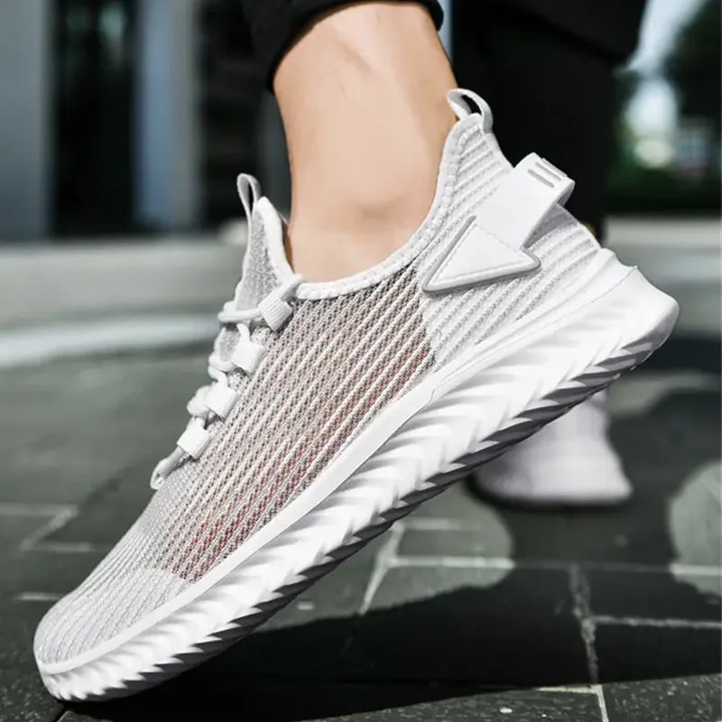 

Кроссовки мужские летние из эластичной ткани, дышащие, легкие, удобные, модная спортивная обувь для бега