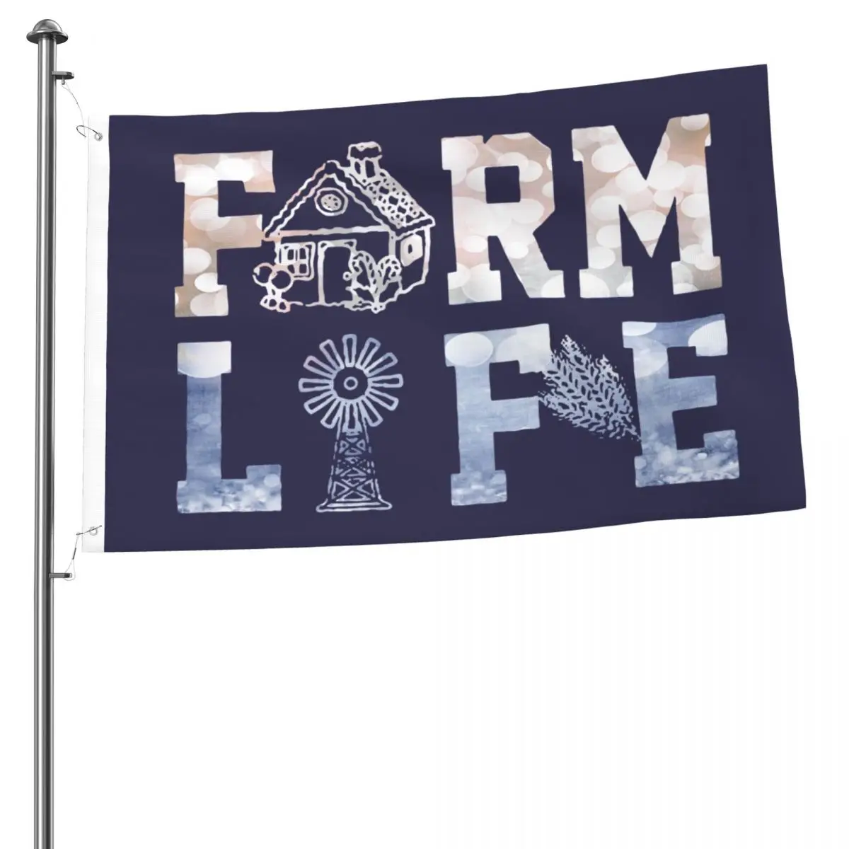

Farm Life Outdoor Flag Decorative Banners For Home Decor House Yard Outdoor Party Supplies 2x3ft