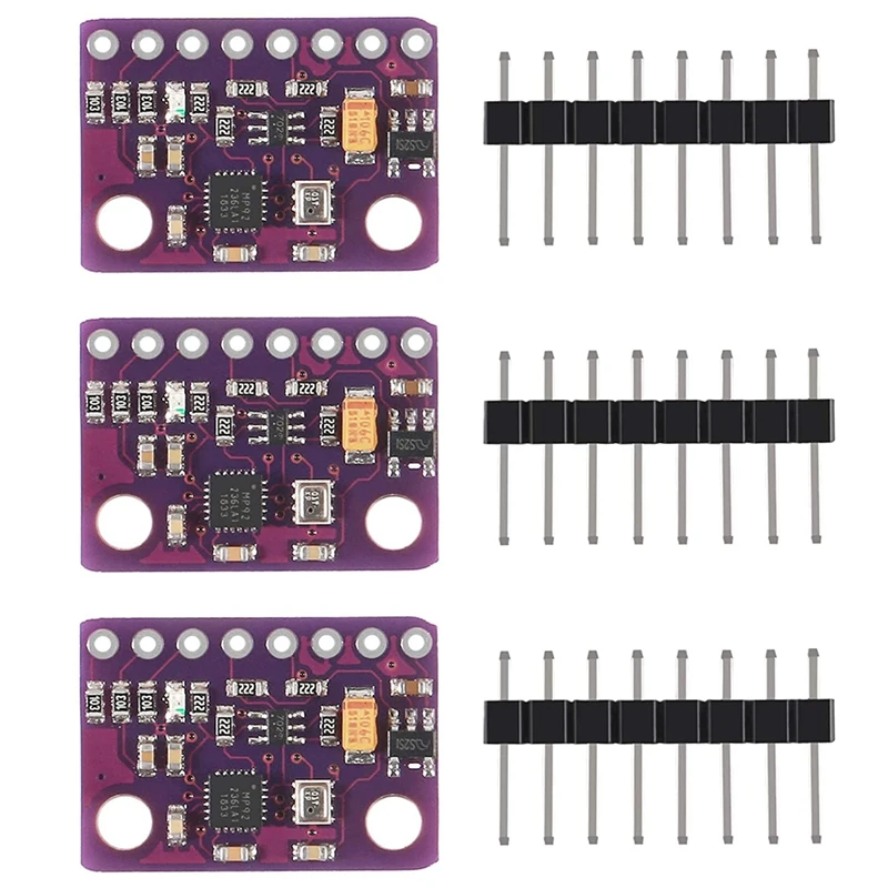 

3Pcs MPU9250 BMP280 SPI IIC/I2C 10DOF Acceleration Gyroscope Compass 9-Axis Sensor Board Module GY-91 For Arduino 3-5V