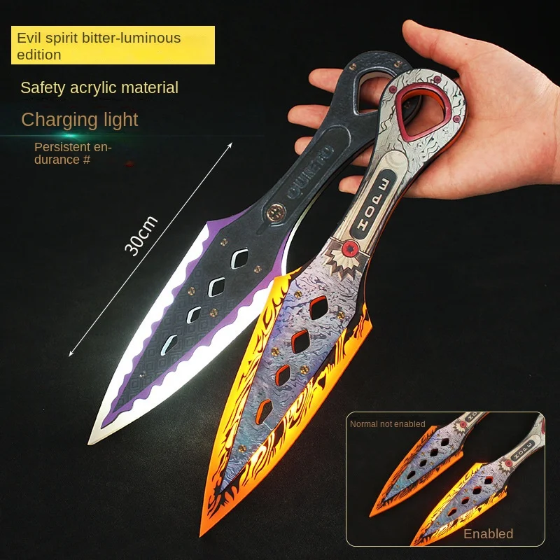 

APEX Game Peripheral Weapons 30cm Glow Evil Spirit No Heirloom Glow Version with Light Model Toy Weapon Hand Made Cos Prop Toys