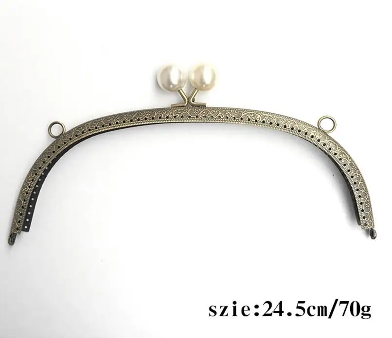 Wallet Closure Pet Pocket Closure Metal Wallet Frame Handle For Clutch Handbag Accessories White Pearl 10 Pieces/Lot 8.5Cm 12.5C