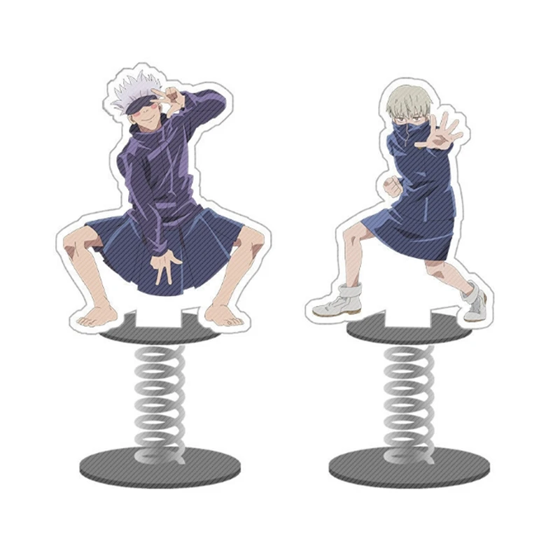 

2021 Anime Jujutsu Kaisen Gojo Satoru Shake Action Figure Stand Model Plate Cosplay Shaking Acrylic Standing Sign Toy Desk Decor