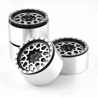 4pcs 110 2 2 inch alloy beadlock wheel wheel hub for scx10 rhino smooth edge wheel w38 simulation crawler rc car upgrade parts