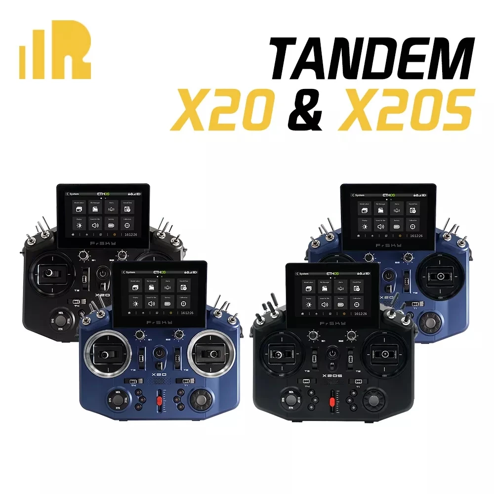 

FrSky Tandem X20/X20S High precision hall gimbal Transmitter Built-in 900M/2.4G Dual-Band Internal RF Module
