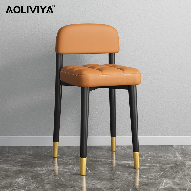 

Стул AOLIVIYA для дома, низкий стул, детский обеденный стул, мягкая кожаная подушка, стул для дома, кофейни, ресторана ShuangHong 2023