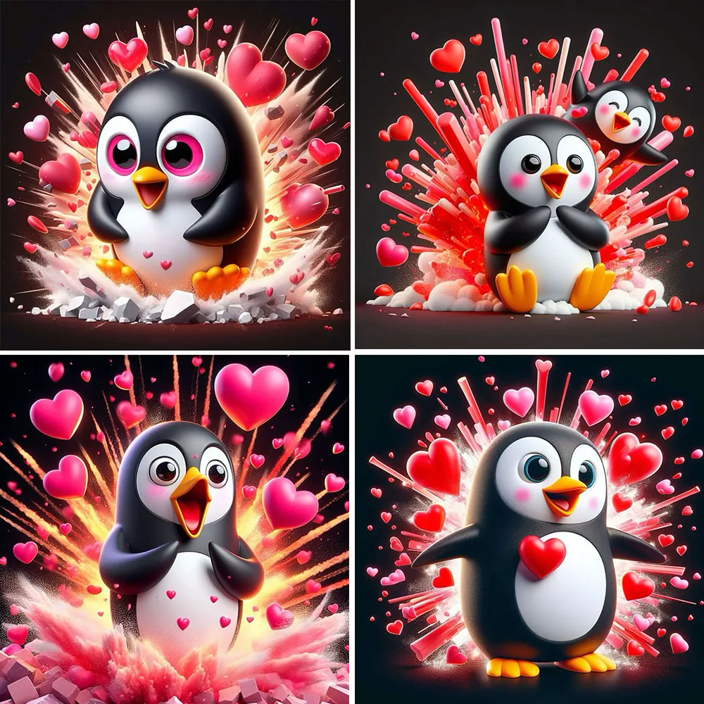 Набор для алмазной живописи милый пингвин